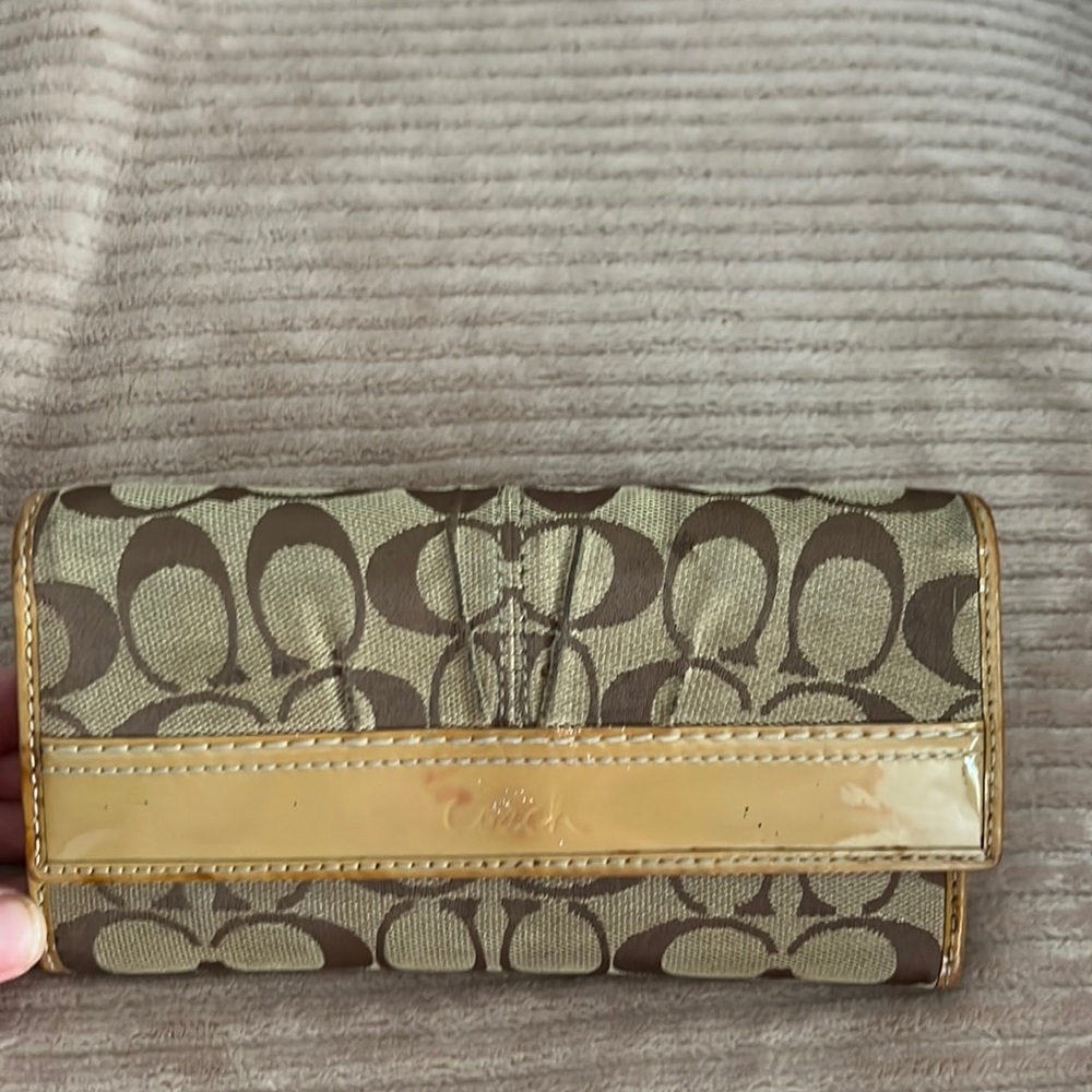 Authentic Coach wallet with checkbook insert - Picture 1 of 5